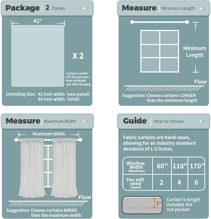 BGment Taupe 100% Blackout Curtains - Image 6