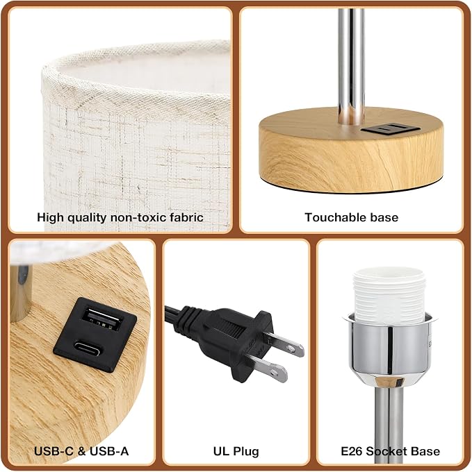 Dicoool Bedside Table Lamp for Bedroom - Image 6