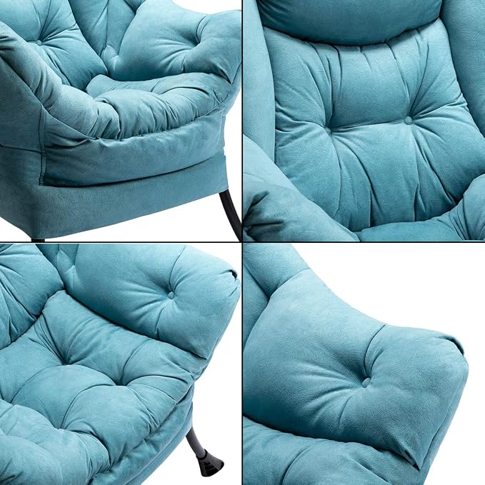 HollyHOME Lazy Chair with Foldable Ottoman, Accent Comfy Lounge Armchair and - Image 6