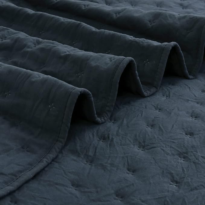 ROARINGWILD Navy Blue Twin Size Quilt Bedding Set - Image 7