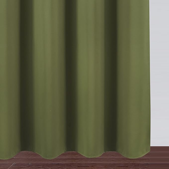 Olive Blackout Curtains/52 x 95 Inch/Set of 2 Panels Thermal Insulated Room - Image 9