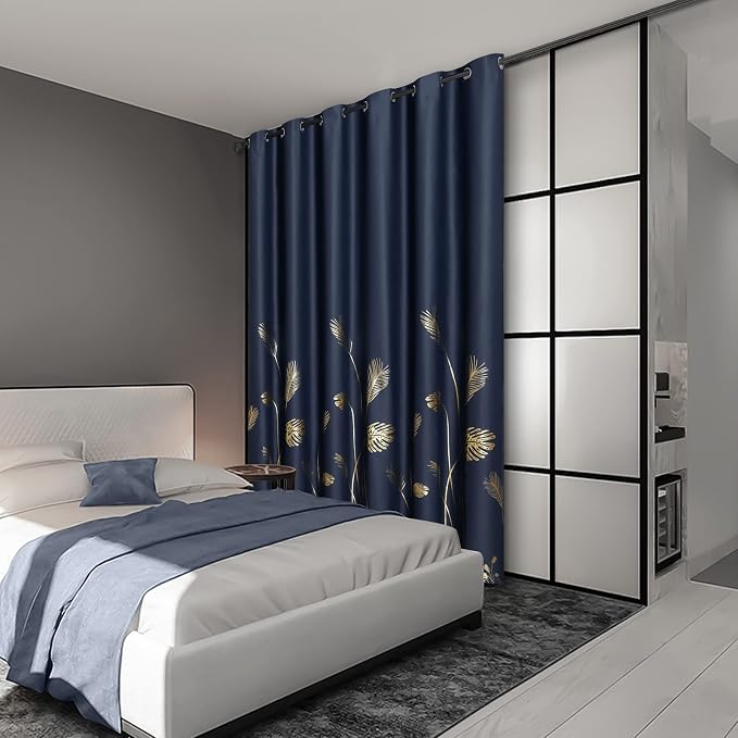 Blackout Curtain for Bedroom 80W x 96L Inch Long Palm Tree Thermal Insulated - Image 2
