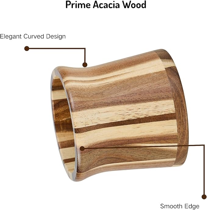 Acacia Wood Small Remote Control Holder, Organizer - Image 4