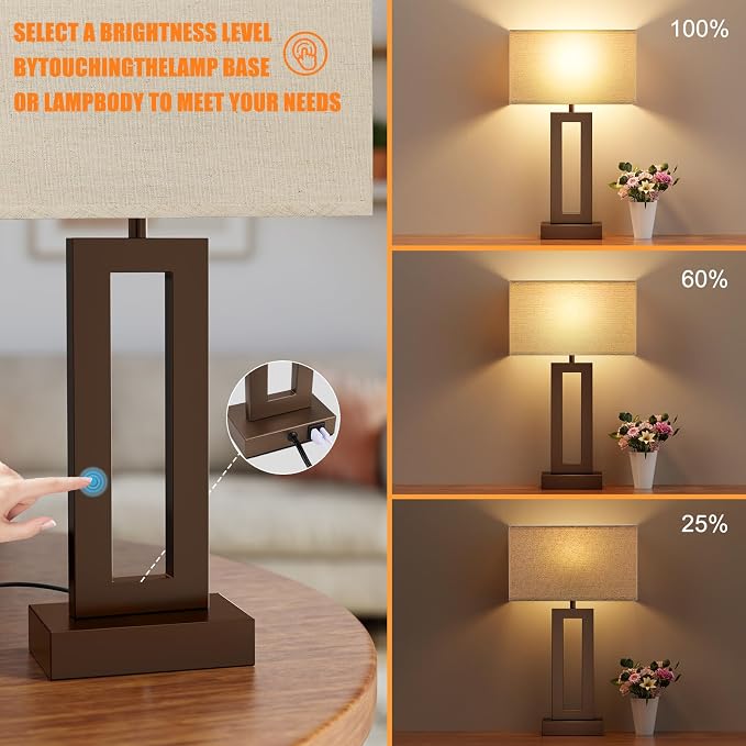 Seealle Bedroom Lamps for Night Stands - Image 2