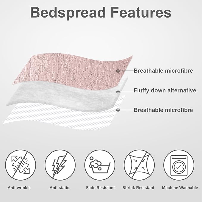 Hansleep Pink Quilt King Size - Image 3