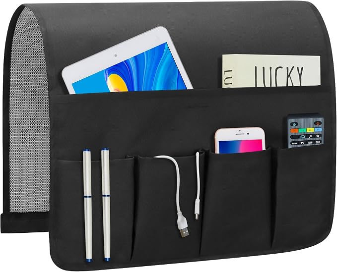 Non-slip Couch Organizer Armchair Caddy, Oxford TV Remote Control Holder by WETRBWEH