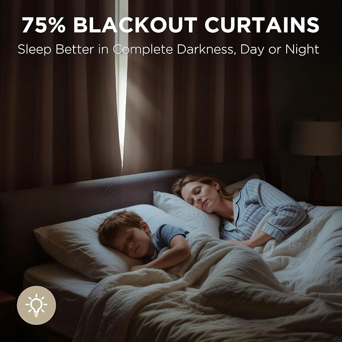Joydeco Velvet Blackout Curtains Black Out Curtain 72 Inch Drapes | - Image 5