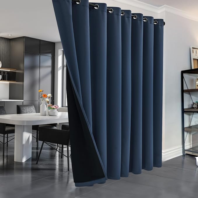 Deconovo 100% Blackout Curtains, Thermal Insulated Window Drapes, Noise - Image 2