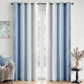 MIULEE Stone Blue and Greyish White Ombre Blackout Curtains 52Wx72L | Full Room by MIULEE