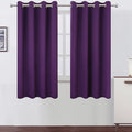 Purple Blackout Curtains 66 x 63 Inch Length/Set of 2 Curtain Panels/Thermal by Lemomo