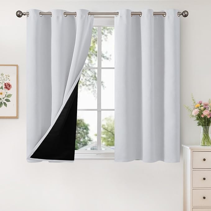 YoungsTex Short 100% Blackout Curtains 48 Inches Length by YoungsTex