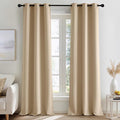 NICETOWN Beige Room Darkening Curtains 96 Inches Long 2 Panels by NICETOWN