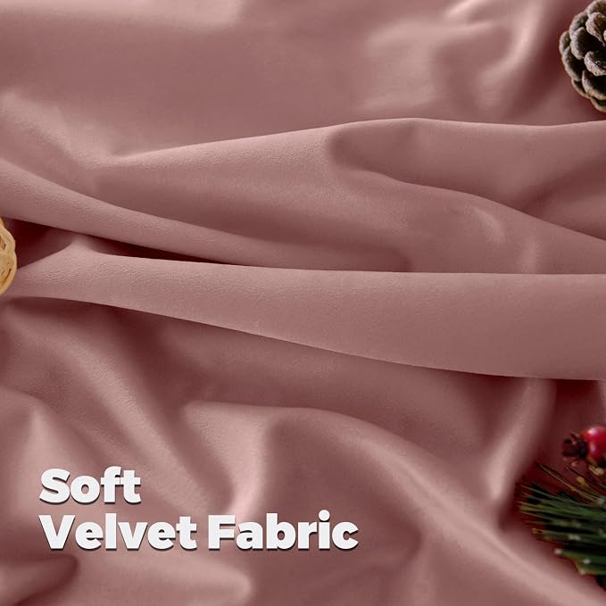 BGment Velvet Curtains for Living Room, 52 x 108 Inch, Dusty Rose Pink | Elegant - Image 5