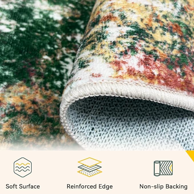 RELEANY Washable 3'x5' Abstract Area Rug - Image 5
