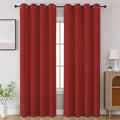 CUCRAF Red Blackout Curtains 96 inch Length 2 Panels Set, Room Darkening Drapes by CUCRAF