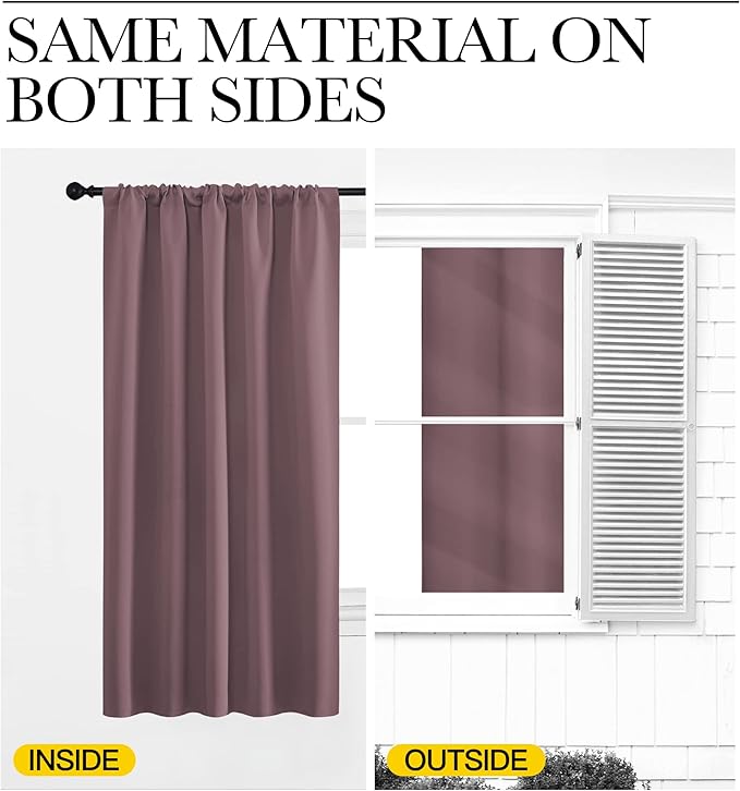 NICETOWN Blackout Curtains for Living Curtains, Room Darkening Curtains & - Image 6