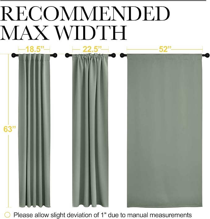 NICETOWN Window Treatment Curtains Room Darkening Drapes - Image 7
