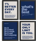 DSHFG Motivational Inspirational Office Wall Art Decor Prints 4Pcs | Navy Blue by Unknown