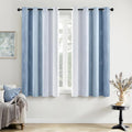 MIULEE Stone Blue and Greyish White Ombre Blackout Curtains 52Wx63L | Full Room by MIULEE