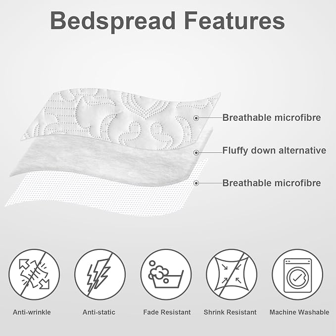 Hansleep White Quilt Queen Size - Image 3