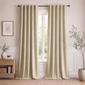Extra Long Ivory Velvet Curtains Light Filtering Drapes Room Darkening | 50% by AUSSPVOCT