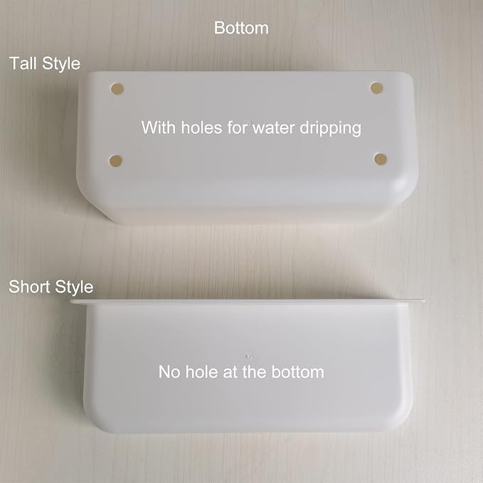 2 Styles Adhesive Plastic Floating Shelves Stick on Wall Mounted Shower - Image 5