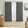 Blackout Bedroom Curtains 63 Inches Long, Thermal Insulated Short Pinch Pleated by KEQIAOSUOCAI