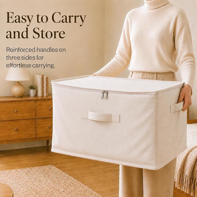6Pack Canvas Storage Bags for Clothes & Comforters - Image 8