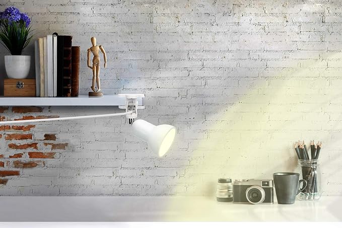 RONG&LAN Clip lamp, 360° Rotation Clip on Lamp Portable Book Reading Light - Image 3
