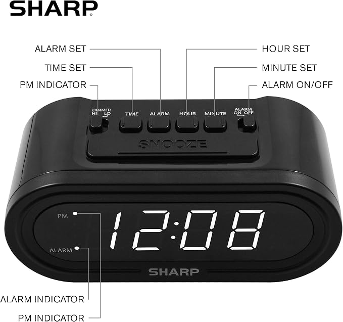 Sharp AccuSet Self-Setting Alarm Clock - Image 3