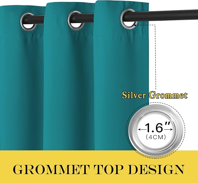 NICETOWN Bedroom Curtain Room Darkening Drapery 102 inches Length - Image 6