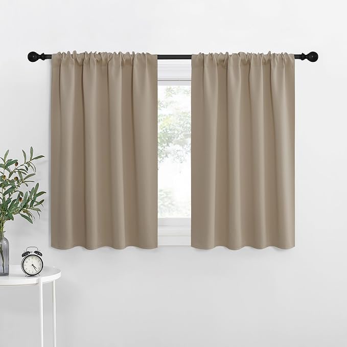 NICETOWN 2 Panels Blackout Curtains, Rod Pocket Thermal Insulated Drapes by NICETOWN