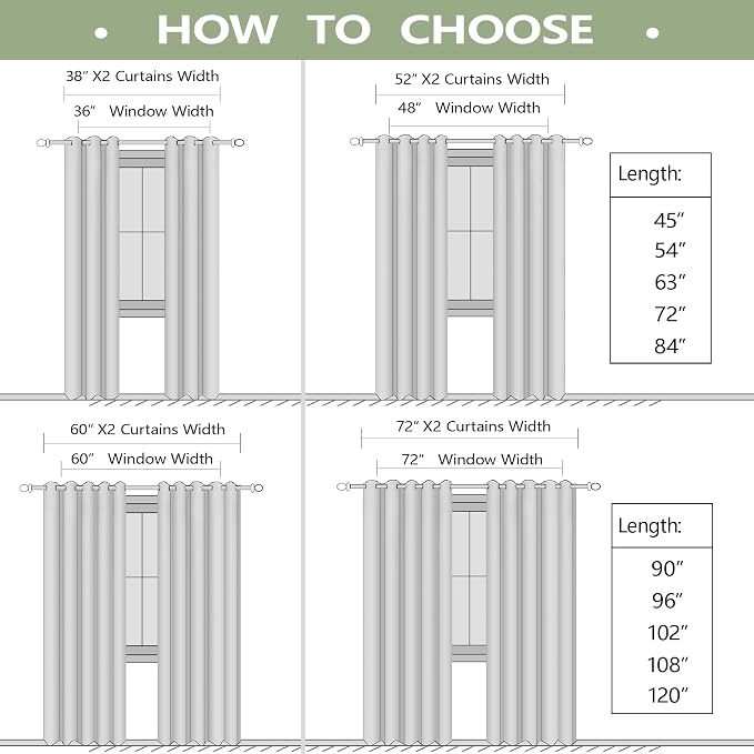 KOUFALL Black Curtains for Bedroom Bathroom, Short Sleep Out Blackout Drapes - Image 3