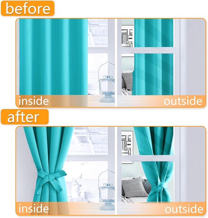 Blackout Curtains for Bedroom, 38 x 72 Inch, 2 Panels | Thermal Insulated - Image 4