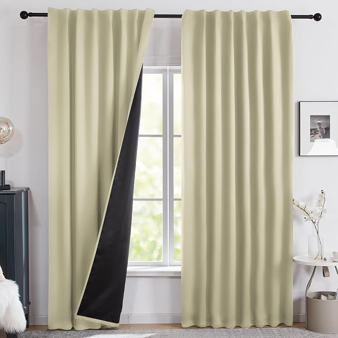 Deconovo Total Blackout Curtains 84 Inch Length 2 Panels Set，Thermal Insulated by Unknown