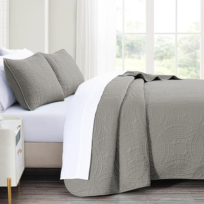 akkialla Queen Quilt Bedding Set, Lightweight Soft Bedspread Coverlet, Modern - Image 4