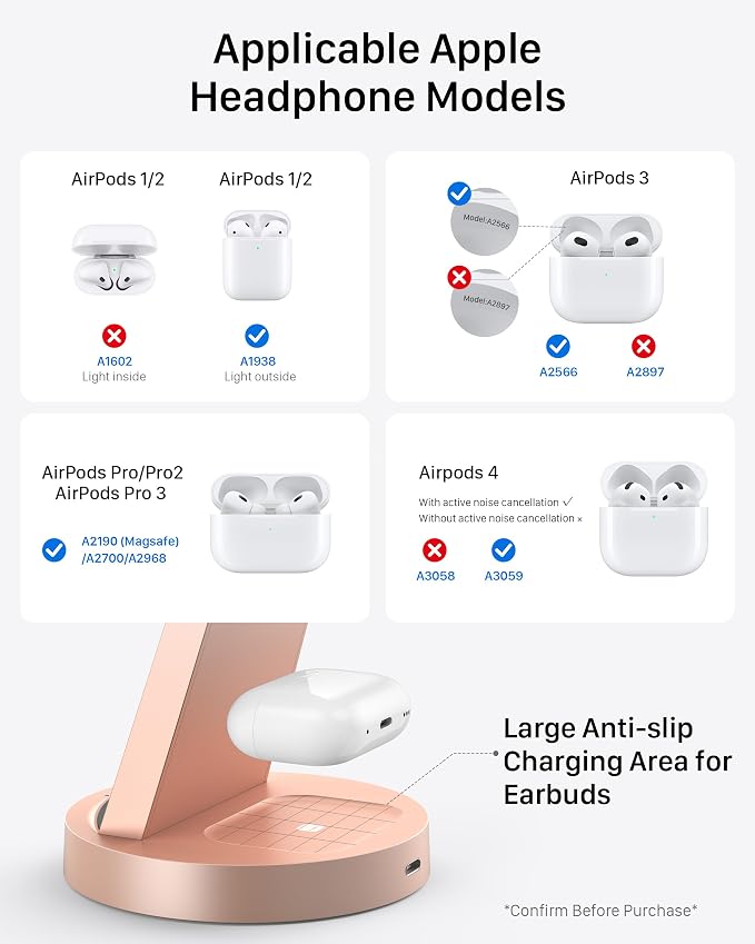 Anlmz 3 in 1 Charging Station for iPhone, Wireless Charger for iPhone 17 16e 16 - Image 5