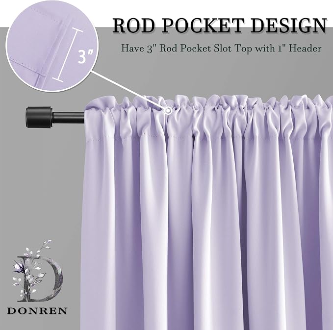 96 Inches Long 2 Panels Blackout Curtain Panels - Image 4