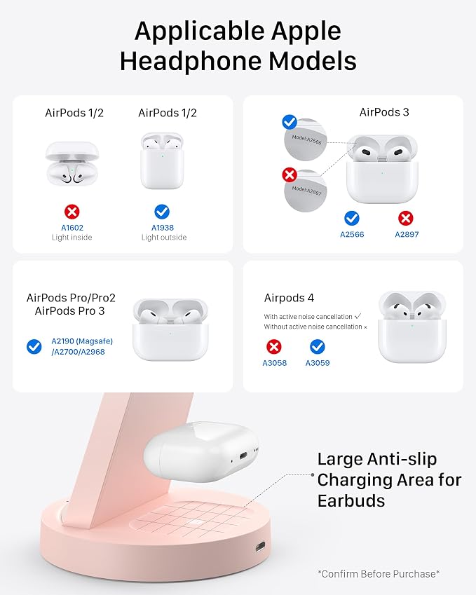 Anlmz 3 in 1 Charging Station for iPhone, Wireless Charger for iPhone 17 16e 16 - Image 5