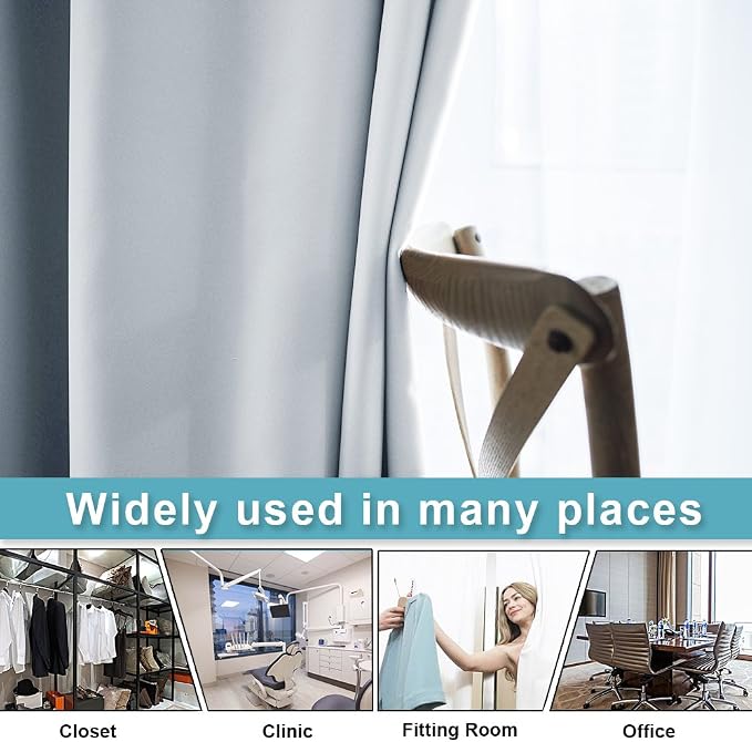 RYB HOME White Curtains Room Divider - Image 3