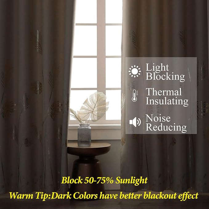 Blackout Curtains 2 Panels Set - Image 6