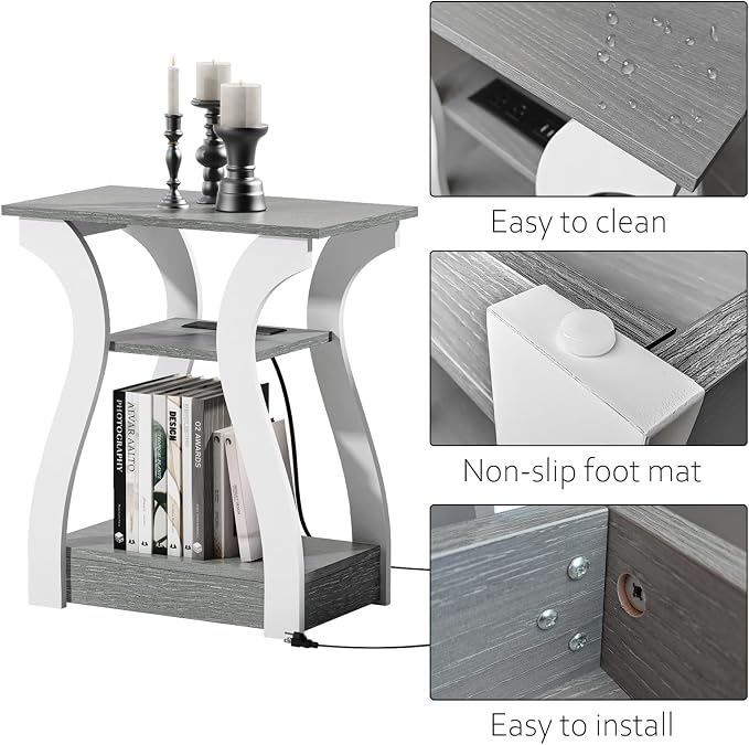 FROMJBEST End Tables Living Room Set of 2 - Image 7