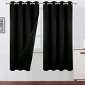 100% Blackout Curtains 52 x 72 Inch/Black Curtains 2 Panels by Lemomo