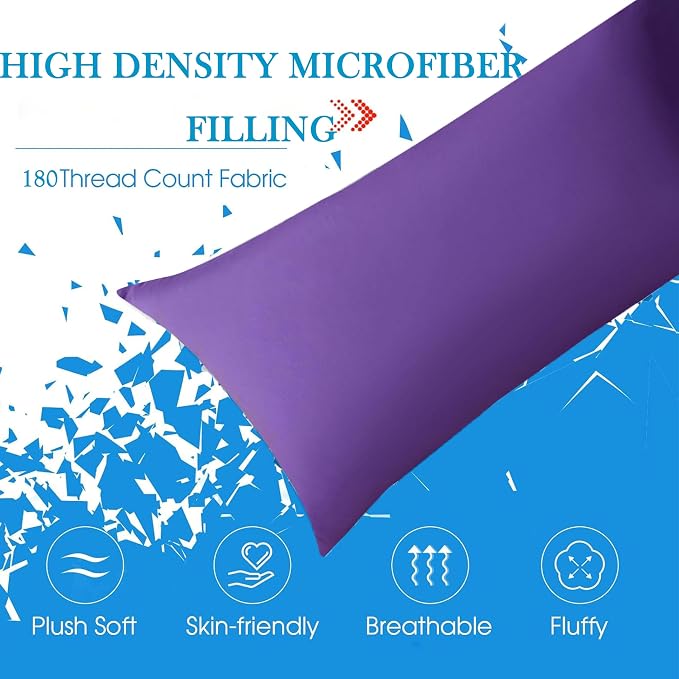 SHOUREN Large Body Pillow, Long Bed Pillow - Image 6