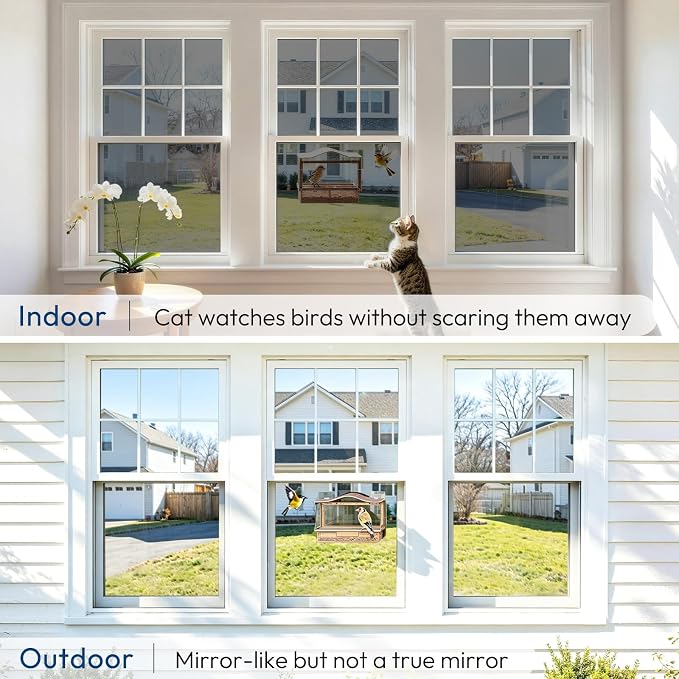 rabbitgoo Window Privacy Film One Way, 35.4" x 393.7", Heat Sun Blocking Anti - Image 9