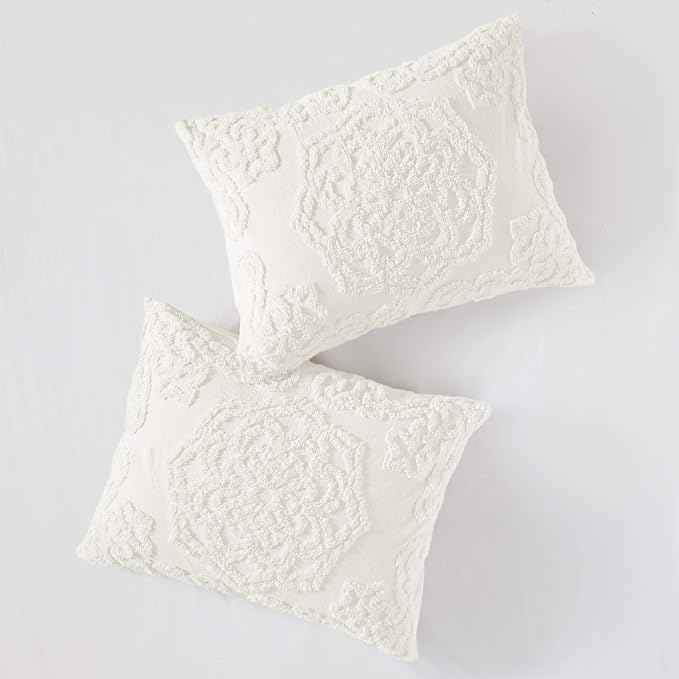 Madison Park Lightweight, Breathable Chenille Tufted Cotton Quilt, Shabby Chic - Image 4