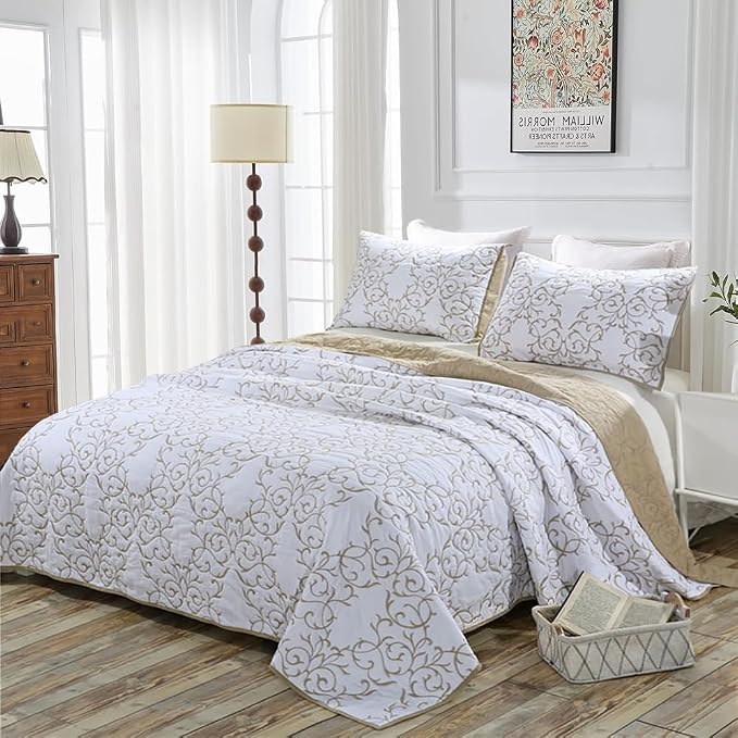 Lady Ann 3Pcs Oversized King Quilt Set 128x120 - Image 2