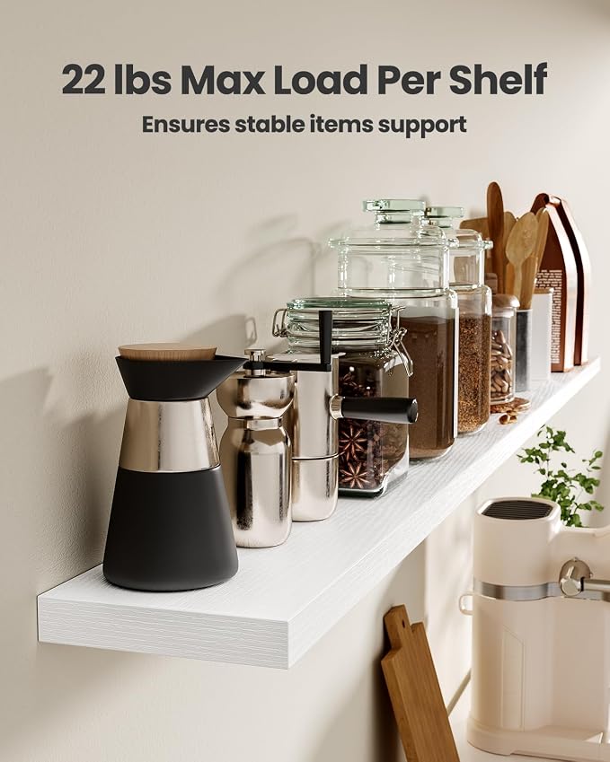 Amada 47.2" Floating Shelves for Wall Decor & Storage, Living Room, 22 lbs - Image 5