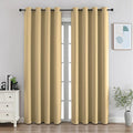 CUCRAF Beige Blackout Curtains 90 Inches Long, Thermal Insulated Noise Reducing by CUCRAF