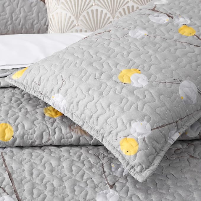 DURLENGEN Quilt Set Queen Size 3Pcs, Soft Microfiber Lightweight Bedspread - Image 6